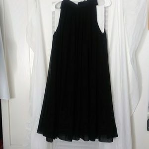 Black chiffon halter dress